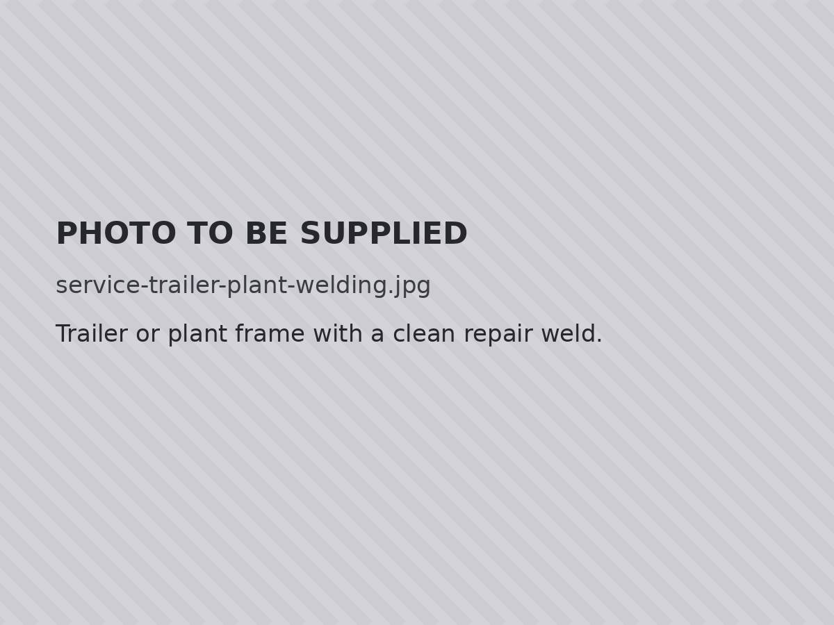 A trailer frame with a clean repair weld